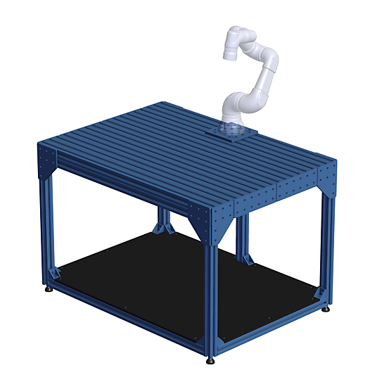 Robot mounting on the Vention “Small Robot Workstatione